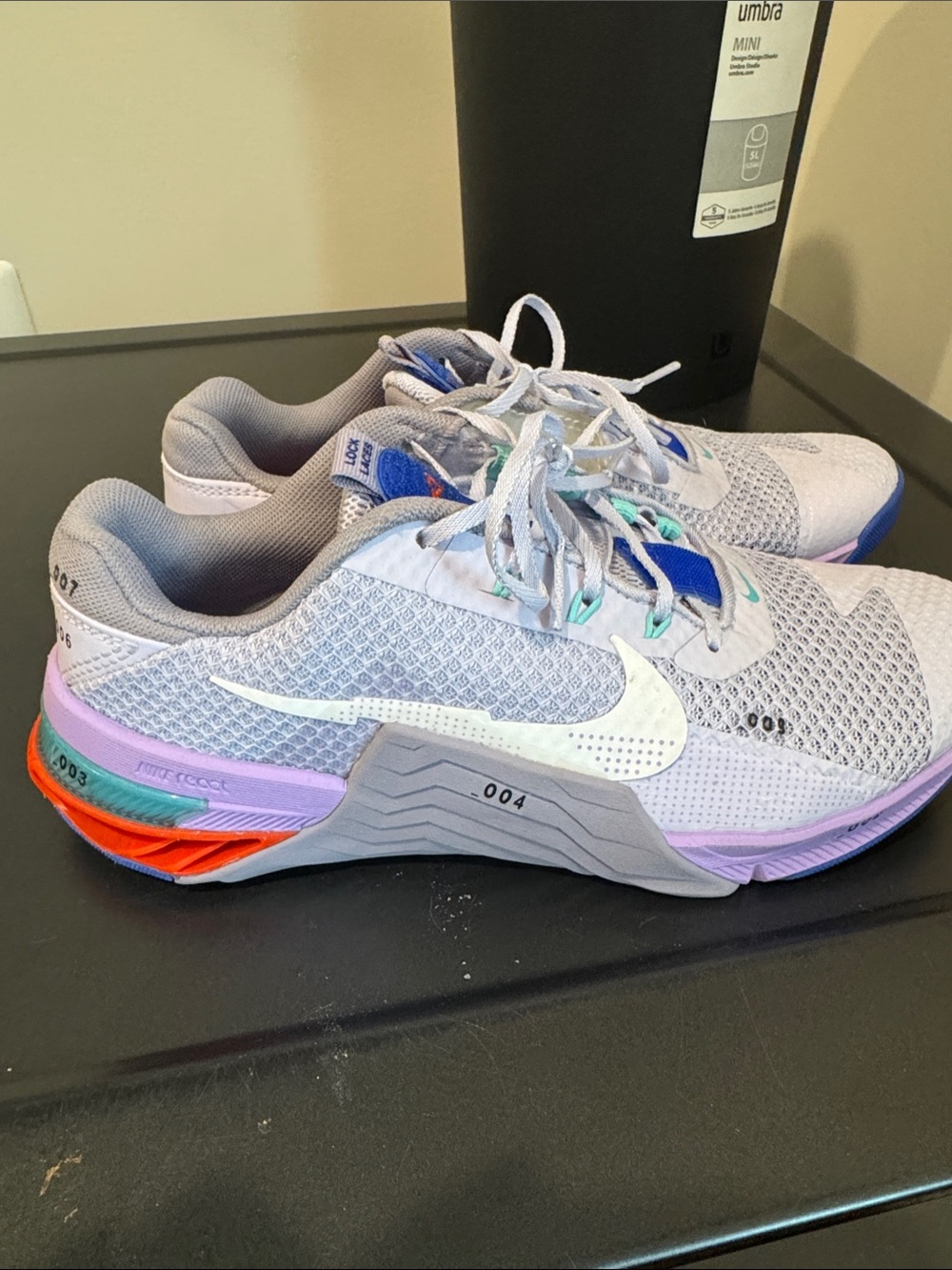 Nike Women's Multicolor Athletic Running Shoes - White, Gray, Purple Accents